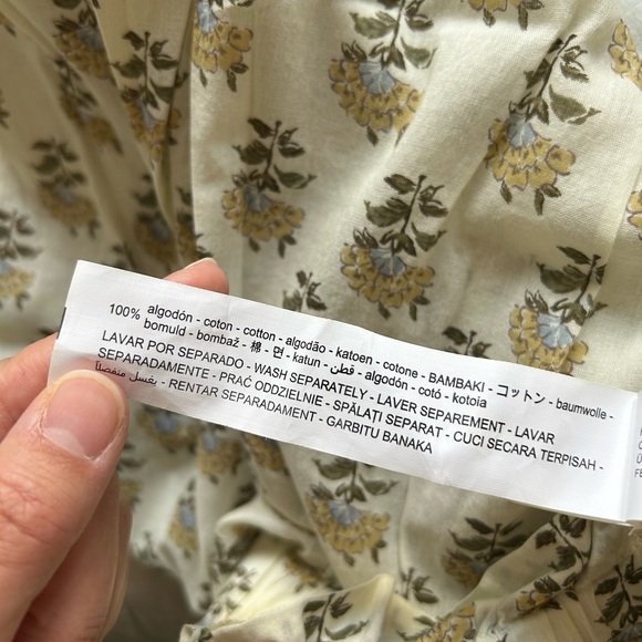 Zara Floral Cotton Wide Leg Jumpsuit - Picture 5 of 8